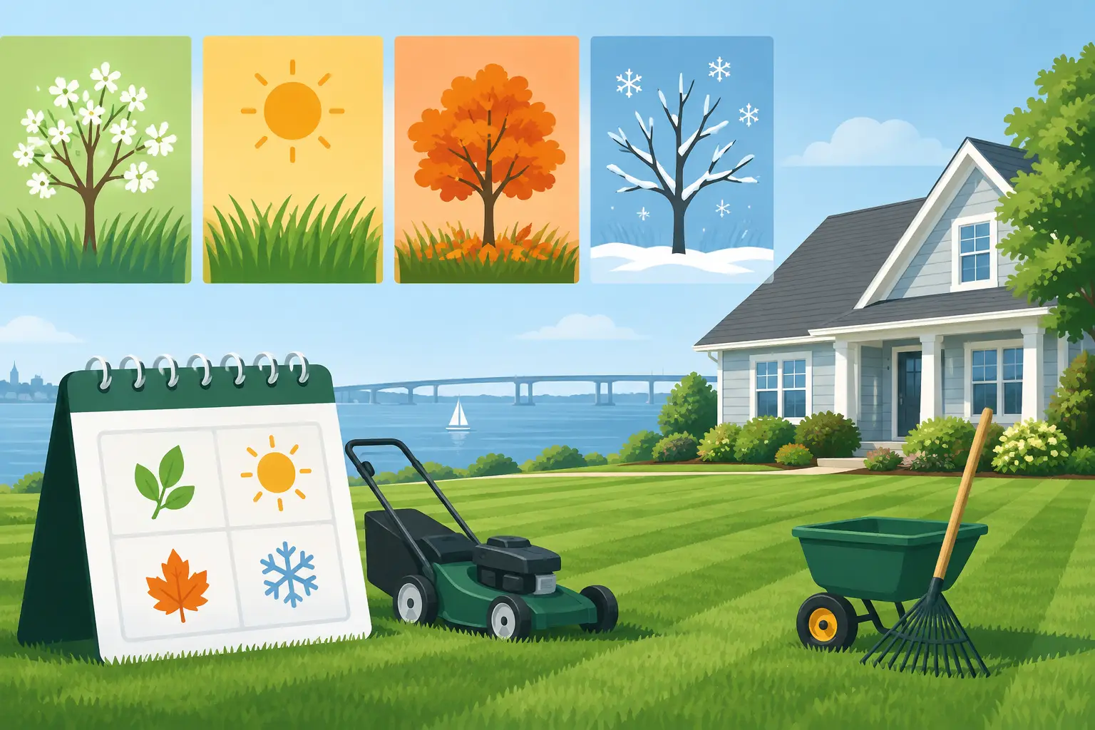 Seasonal Lawn Calendar for Newport News Homes